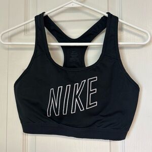 Nike Dri-Fit Black Graphic Racerback Sports Bra